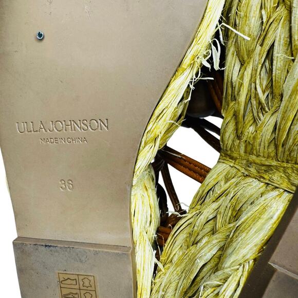 Ulla Johnson Viola Knotted leather raffia Platform Sierra sandals size 36 - Picture 4 of 8